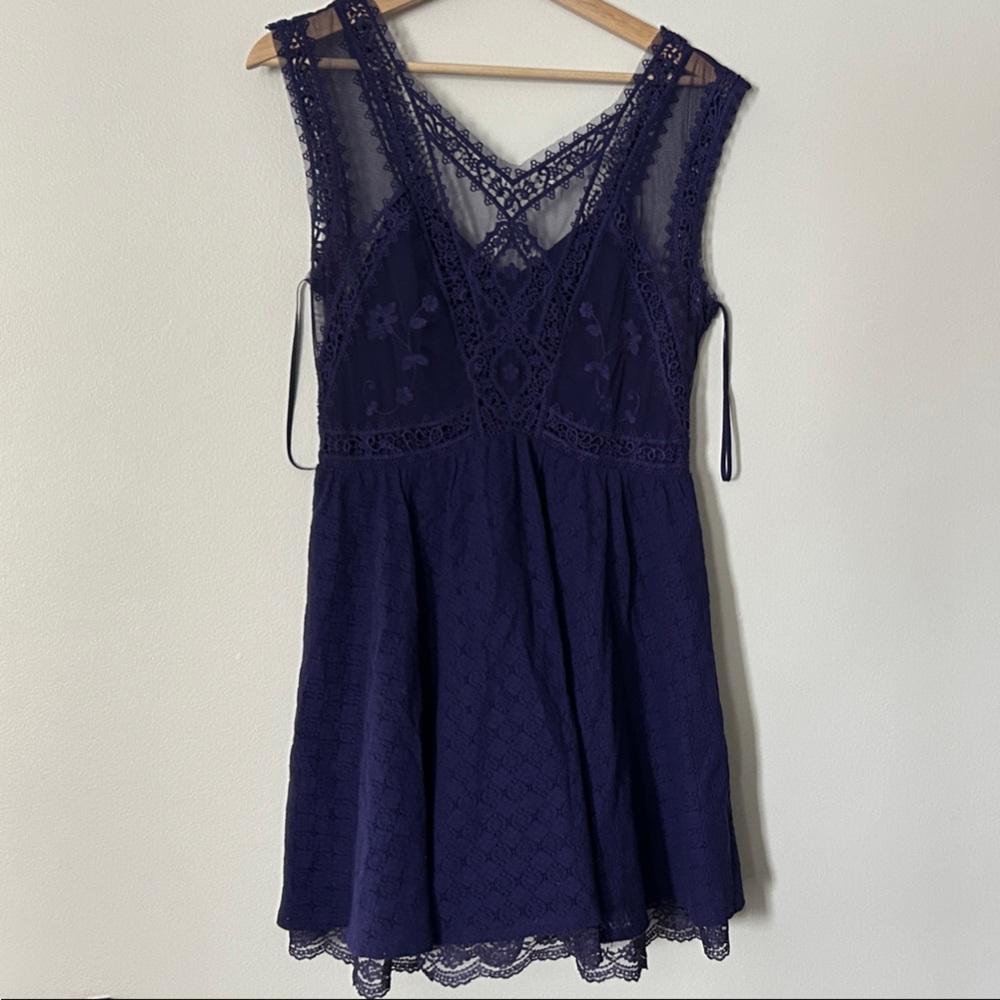 Free People Purple Lace Dress